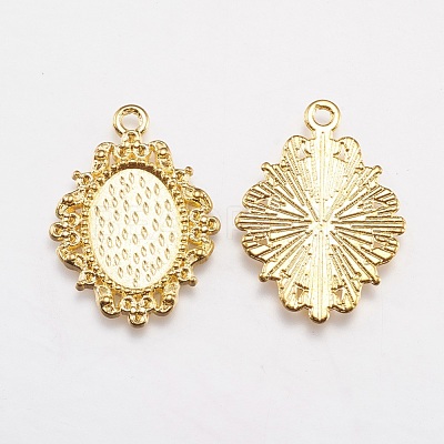 Alloy Pendant Cabochon Settings EA500Y-NFG-1