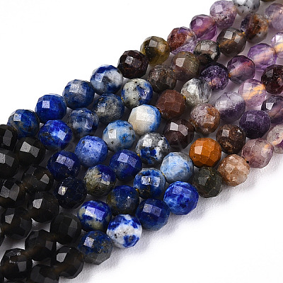 Natural Mixed Gemstone Beads Strands G-D080-A01-02-27-1