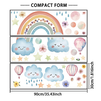 Translucent PVC Self Adhesive Wall Stickers STIC-WH0015-365-1