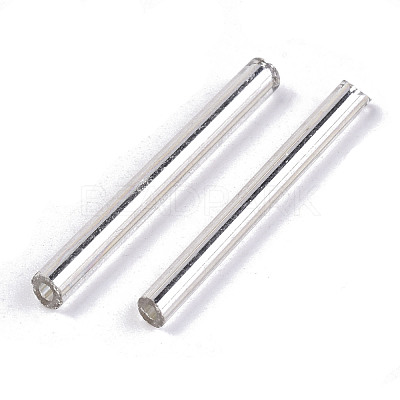 Electroplate Glass Bugle Beads SEED-S043-02B-02-1