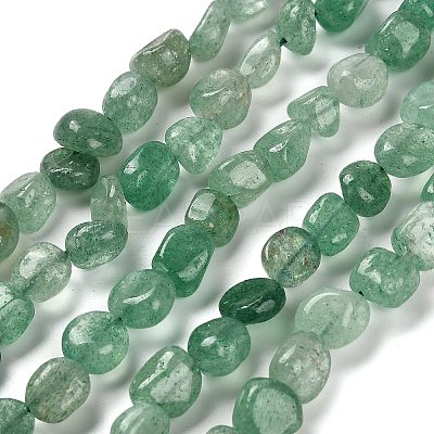 Natural Green Strawberry Quartz Beads Strands G-P497-01E-23-1