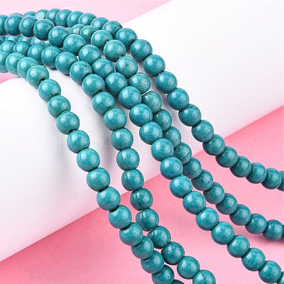 Synthetic Turquoise Beads Strands X-TURQ-G106-6mm-02E-1