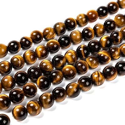 Natural Tiger Eye Beads Strands G-J303-11-8mm-1