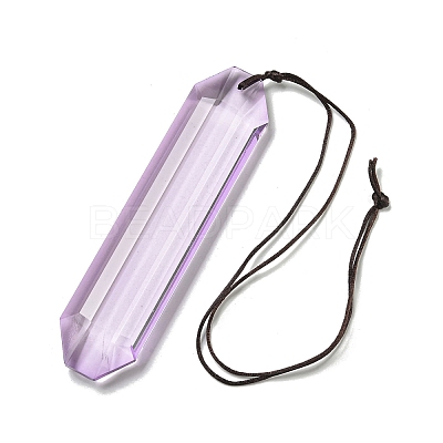 Glass Rectangle Hanging Suncatchers HJEW-P018-C05-1