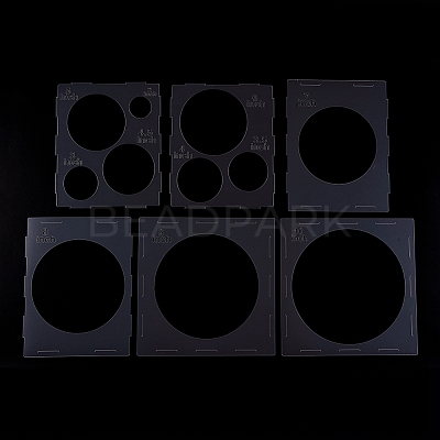 11 Holes Collapsible Plastic Balloon Sizer Box LS-TOOL-WH0119-25-1