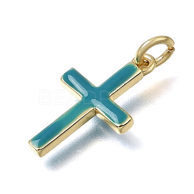 Brass Enamel Pendants KK-CBAEEA8-10G-1
