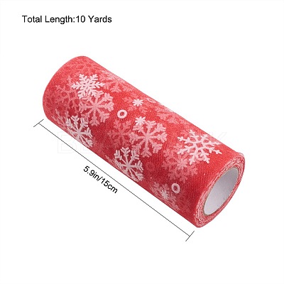 Snowflake Deco Mesh Ribbons OCOR-P010-G08-1