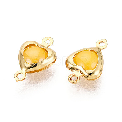 Brass Connector Charms KK-N286-03A-G-1