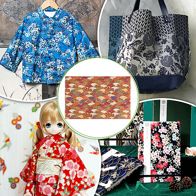 Japanese Style Cotton Fabric DIY-WH0504-889E-1