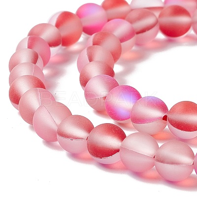 Synthetic Moonstone Beads Strands G-E573-01A-10-1