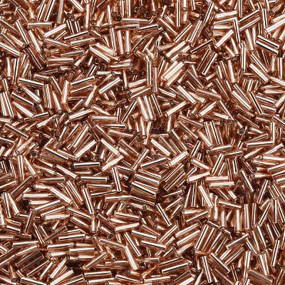 Plated Glass Bugle Beads SEED-S046-01B-39A-1