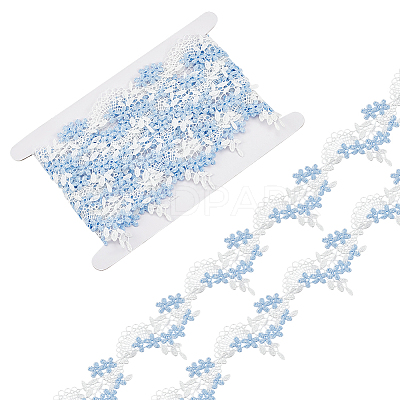 4.75~5 Yards Polyester Embroidery Lace Trim OCOR-FG0001-99B-1