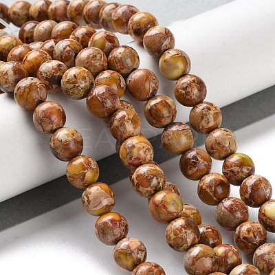 Dyed Natural Regalite/Imperial Jasper/Sea Sediment Jasper Beads Strands G-B124-C01-02-1