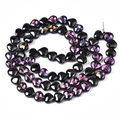 Electroplate Glass Beads Strands EGLA-S188-14-C01-1