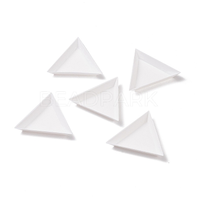 Polypropylene(PP) Triangle Nail Art Rhinestone Sorting Trays DIY Decals LS-MRMJ-G003-02-1