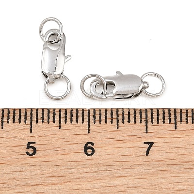 Brass Lobster Claw Clasps KK-CBAA0F5-01P-1