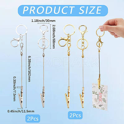 4Pcs Alloy Bracelet Tool Jewelry Helper Beadable Alligator Clips AJEW-SP0001-70-1