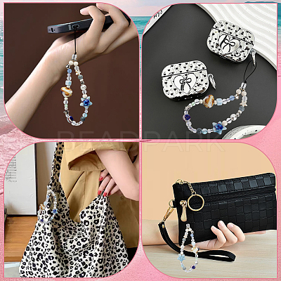 Resin & Acrylic Mobile Straps HJEW-WH20012-06-1