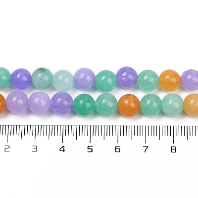 Natural Dyed White Jade Beads Strands G-NH0045-01A-1