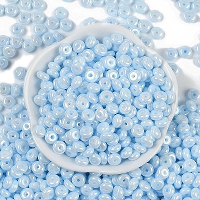 Opaque Colours Luster Glass Seed Beads SEED-P008-01C-09-1
