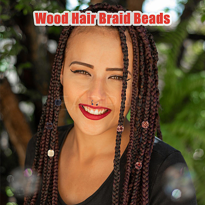 450Pcs 4 Styles Dyed Natural Maple Wood Beads WOOD-DC0001-14-1