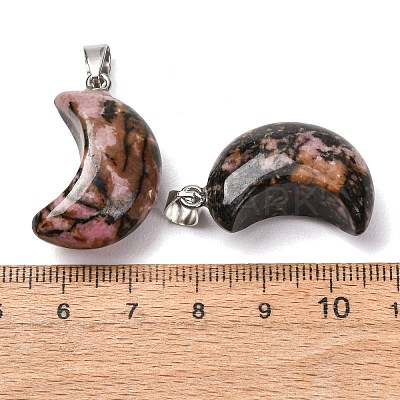 Natural Rhodonite Pendants G-F820-02L-06-1