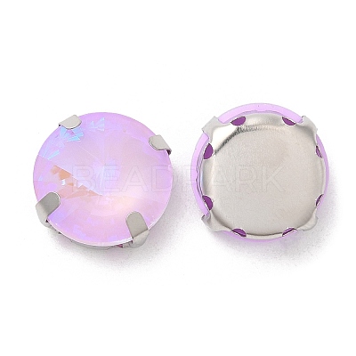 Mocha Fluorescent(MI) Flat Round Sew on Rhinestone GGLA-M006-02A-P06-1
