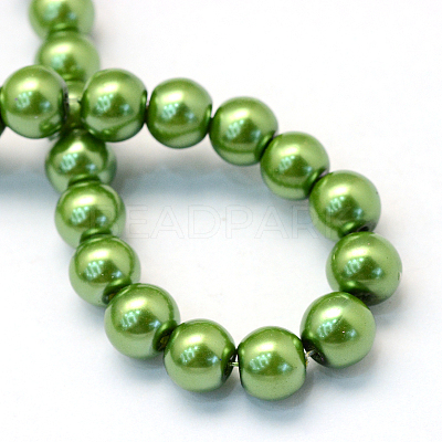 Baking Paint Glass Pearl Bead Strands X-HY-Q003-3mm-13-1
