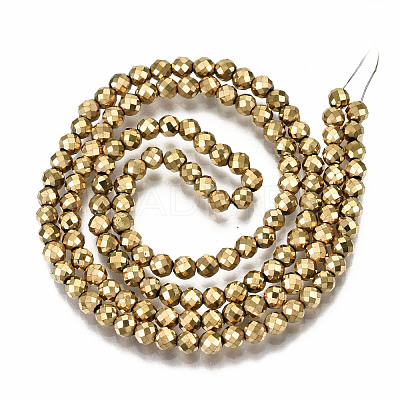Electroplate Non-magnetic Synthetic Hematite Beads Strands G-T114-54A-G-1