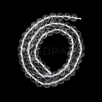Round Natural Grade A Quartz Crystal Beads Strands G-H1648-6mm-01N-A-1