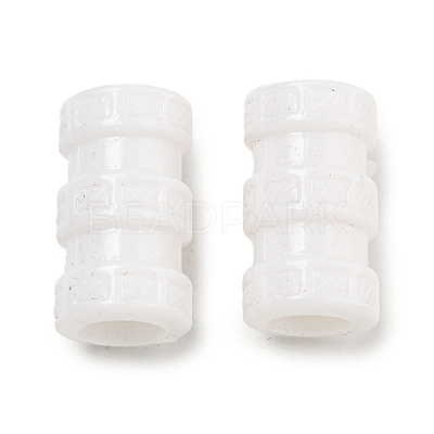 Opaque Acrylic European Beads SACR-L007-008B-1