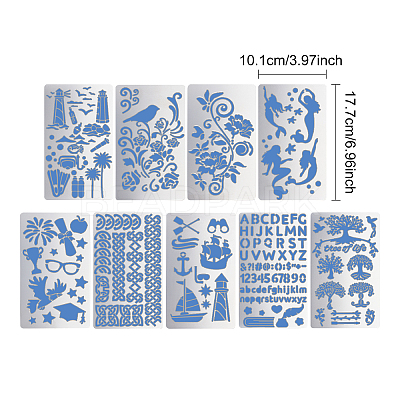 9 Style Steel Cutting Dies Stencils DIY-BC0002-76A-1