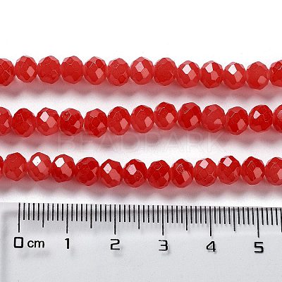 Baking Paint Imitation Jade Glass Bead Strands DGLA-A034-J10mm-A32-1