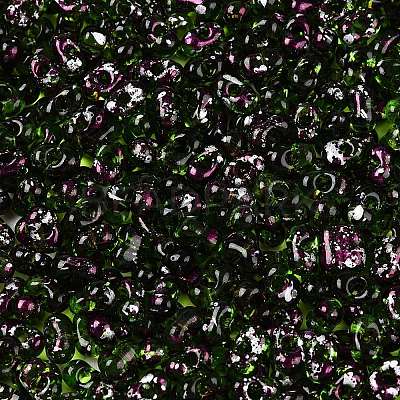 Picasso Spray Painted Glass Seed Beads SEED-T006-04-18-1