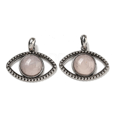 Natural Rose Quartz Pendants G-G147-07AS-10-1
