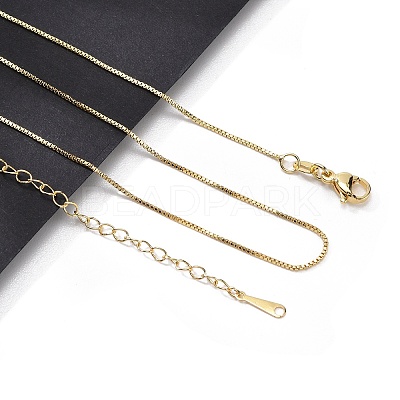 Brass Box Chain Necklaces for Women NJEW-G160-17G-1