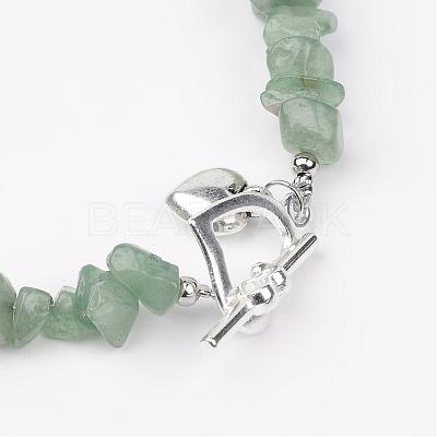 Natural Chip Gemstone Beaded Anklets AJEW-AN00153-1