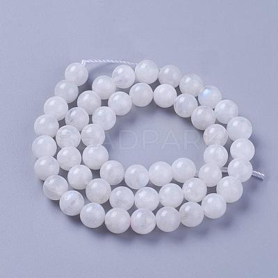 Natural Rainbow Moonstone Beads Strands G-G970-37-8mm-1