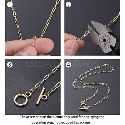 Ion Plating(IP) 304 Stainless Steel Paperclip Chains CHS-CJC0001-03G-1