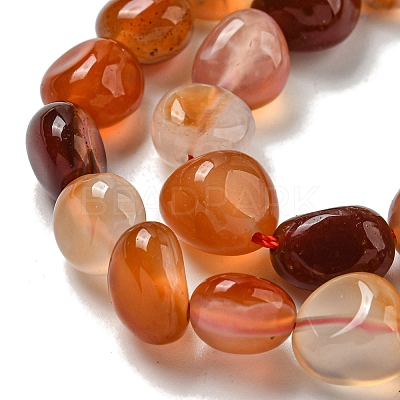 Natural Brazil Red Agate Beads Strands G-L599-A01-01-1