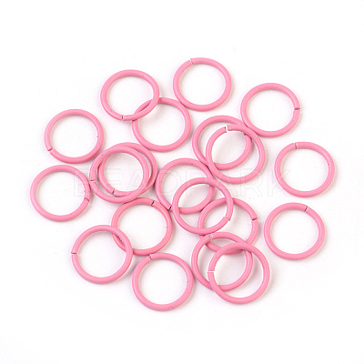 Spray Painted Iron Open Jump Rings IFIN-F149-B11-1