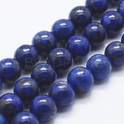 Natural Lapis Lazuli Beads Strands G-P348-01-4mm-1