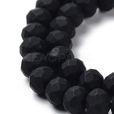 Glass Beads Strands EGLA-A034-P4mm-MD-M-1
