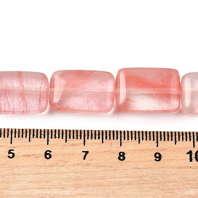 Cherry Quartz Glass Beads Strands G-S386-A09-1
