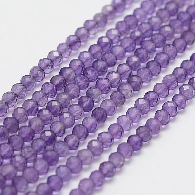 Natural Amethyst Bead Strands G-P271-3mm-09-1