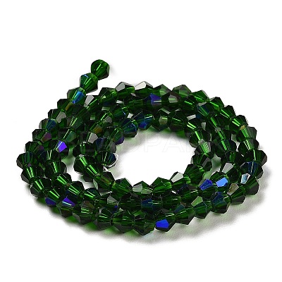 Transparent Electroplate Glass Beads Strands LS-GLAA-F029-2mm-D25-1