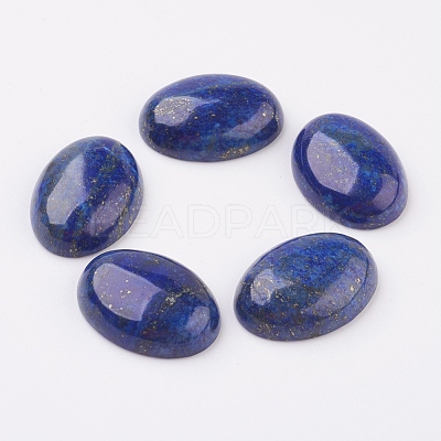 Natural Lapis Lazuli Flat Back Cabochons X-G-G741-13x18mm-15-1