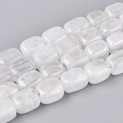Electroplate Natural Quartz Crystal Beads Strands G-T144-32-1