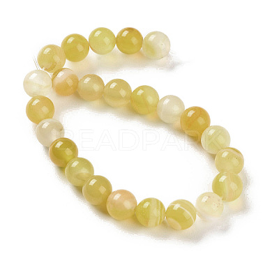 Natural Striped Agate/Banded Agate Beads Strands G-Z060-A01-B20-1