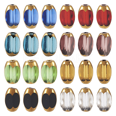 80Pcs 8 Colors Electroplate Glass Beads Strands EGLA-TA0001-21-1
